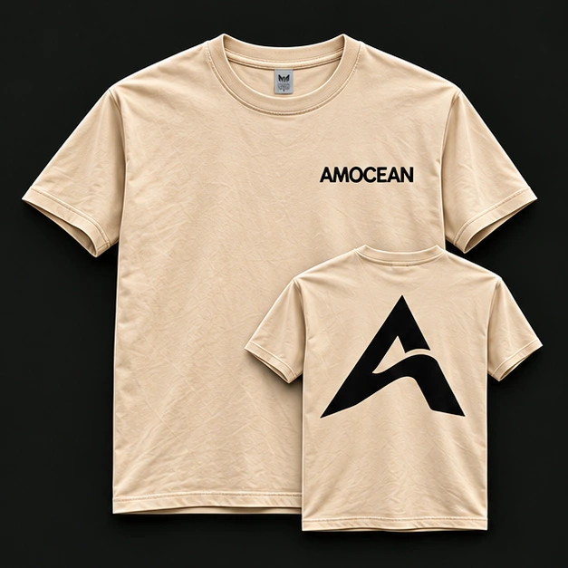 SAND BASIC TEE in zand